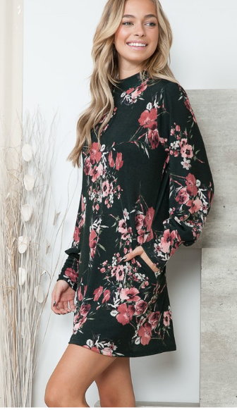 Floral Sweater Dress